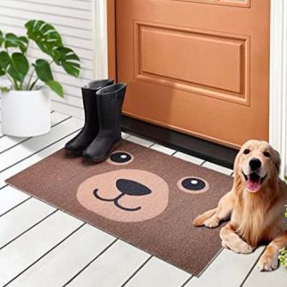 New Brown Bear Outdoor Welcome Mat